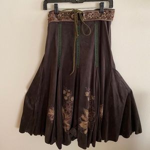 Long skirt in Olive Green